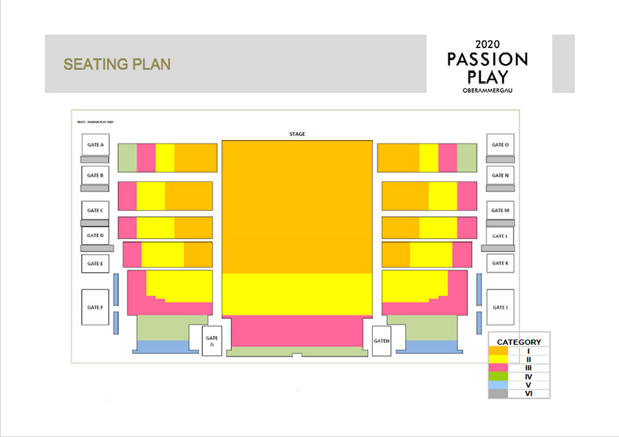 Passion Play Theatre Seating Plan