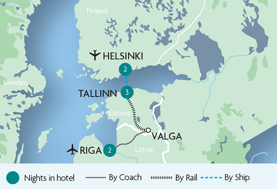 Helsinki Tallinn Riga Rail Discoveries