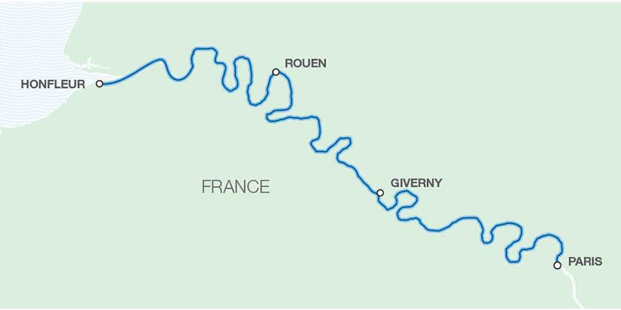 Map of the River Seine