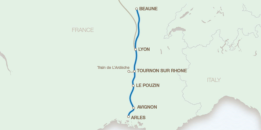 Map of the River Rhone